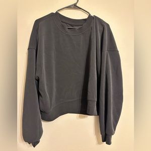 Lululemon perfectly oversized crop crew- Black